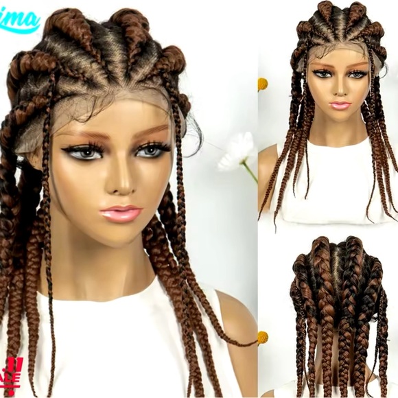 Brand New Braided Wig Synthetic Short Cornrows - Picture 3 of 7